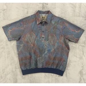 Vintage 90s Fulton Street Shirt Works Mens XL Banded Bottom Retro Made In USA